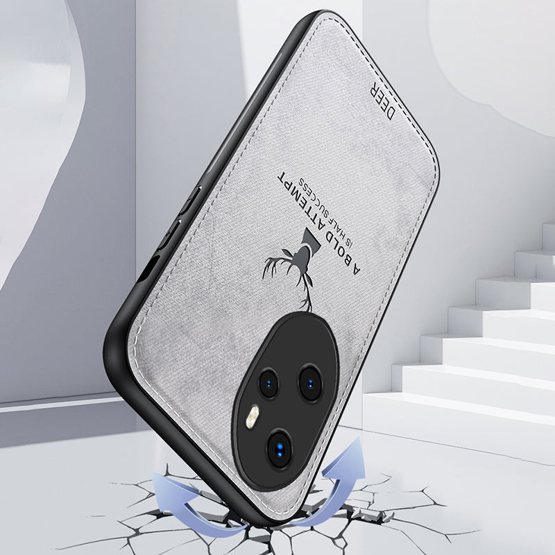 For Honor 100 Pro 5G Deer Pattern Phone Case Cushion Shockproof Anti-Scratch Protective - Black For Honor 100 Pro 5G Deer Pattern Phone Case Cushion Shockproof Anti-Scratch Protective - Black